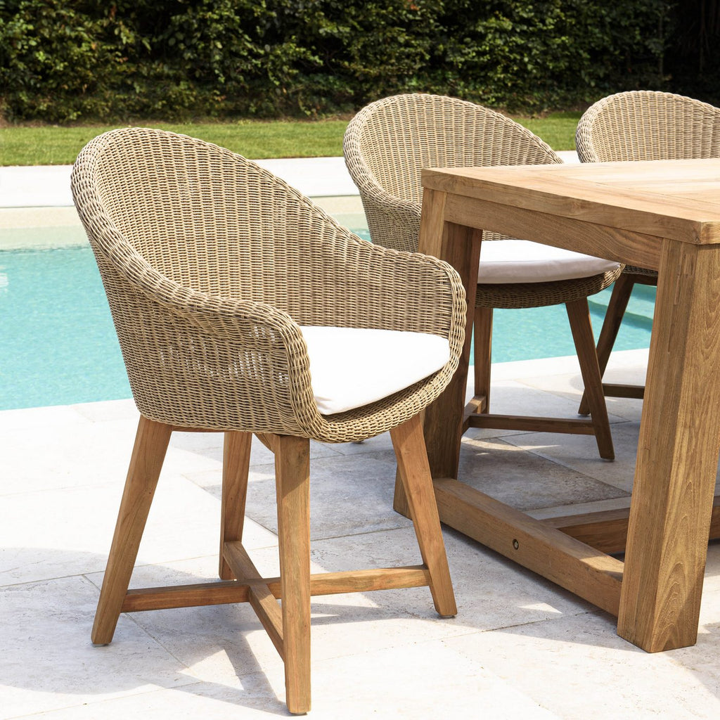 Kally - Lot De 2 Fauteuils Jardin - Beige/Ecru/Marron