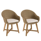 Kally - Lot De 2 Fauteuils Jardin - Beige/Ecru/Marron