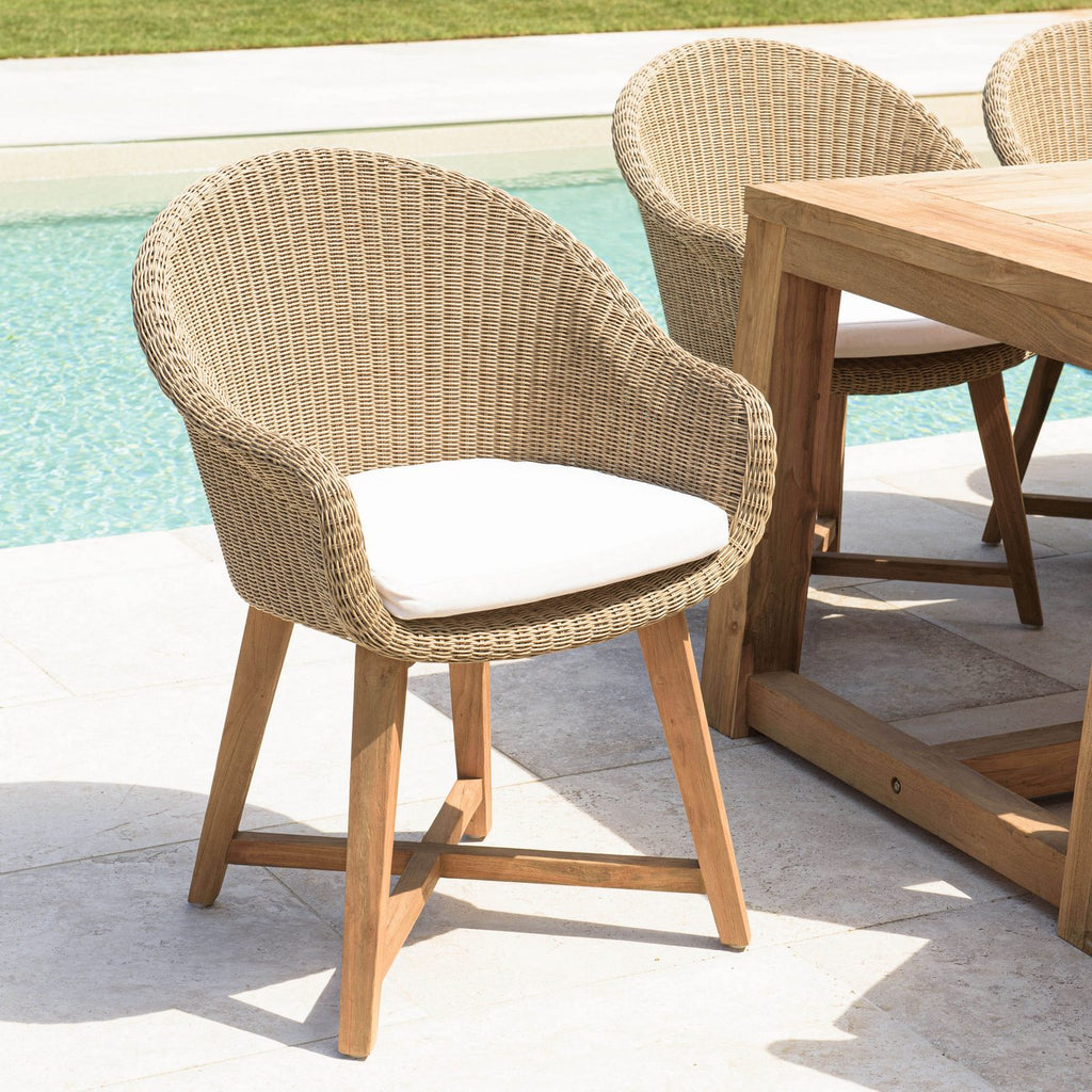 Kally - Lot De 2 Fauteuils Jardin - Beige/Ecru/Marron