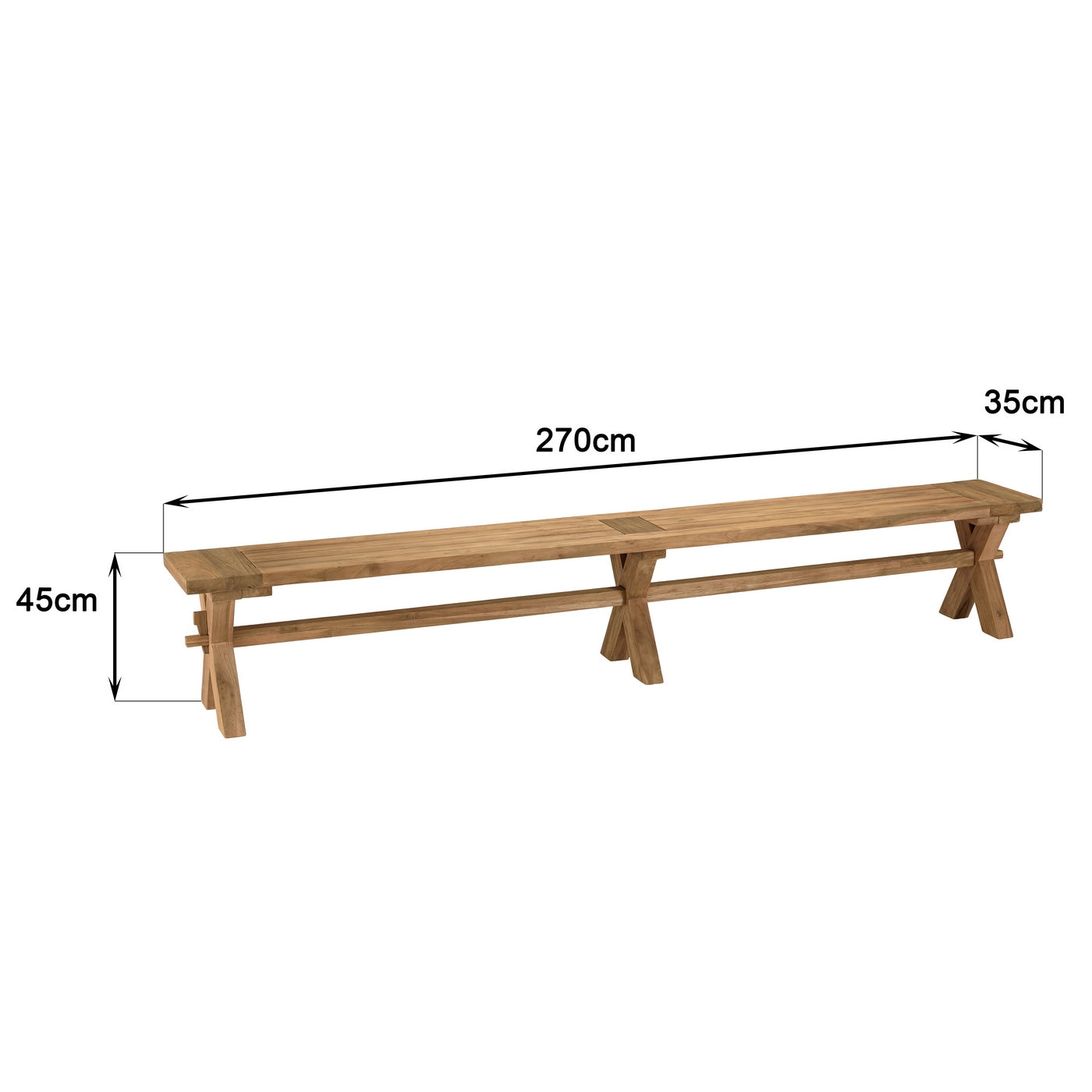 Kally - Banc De Jardin - Marron