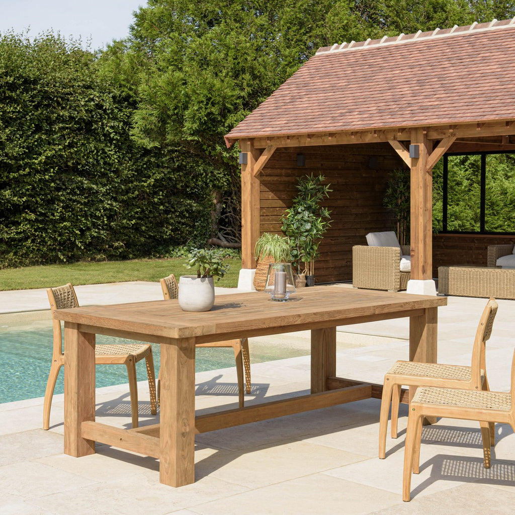 Kally - Table À Manger De Jardin - Marron