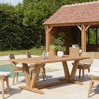 Kally - Table À Manger De Jardin - Marron
