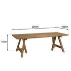 Kally - Table À Manger De Jardin - Marron