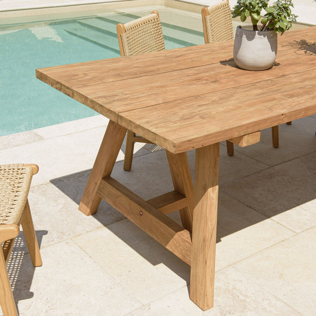 Kally - Table À Manger De Jardin - Marron