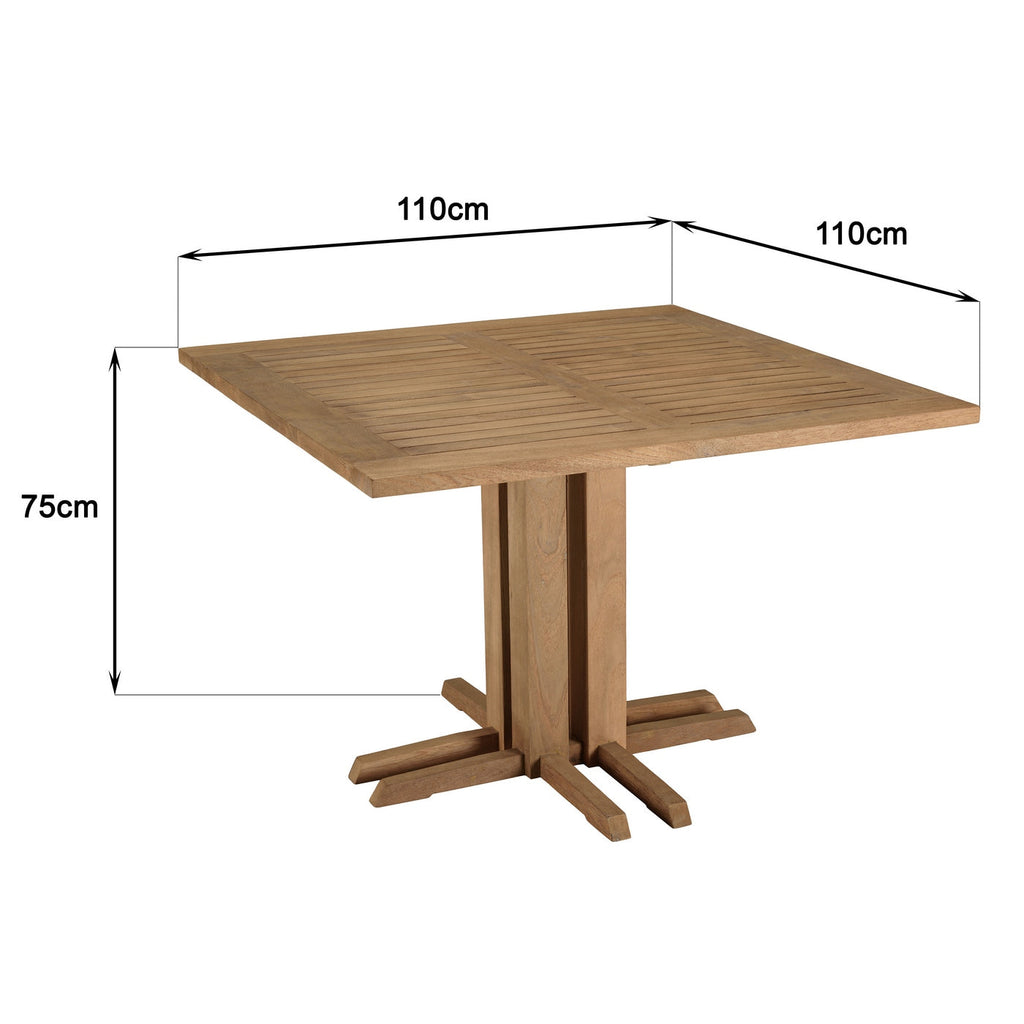 Kally - Table À Manger De Jardin - Marron