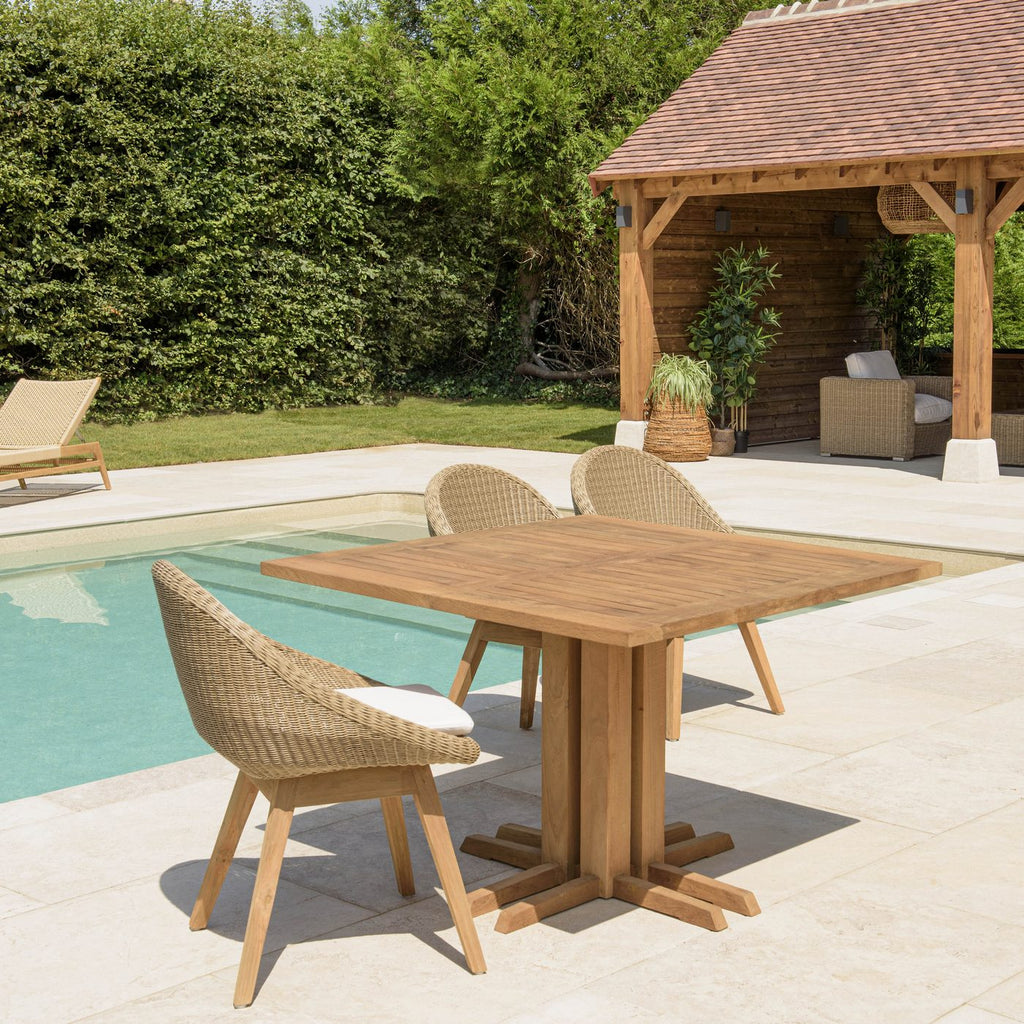 Kally - Table À Manger De Jardin - Marron