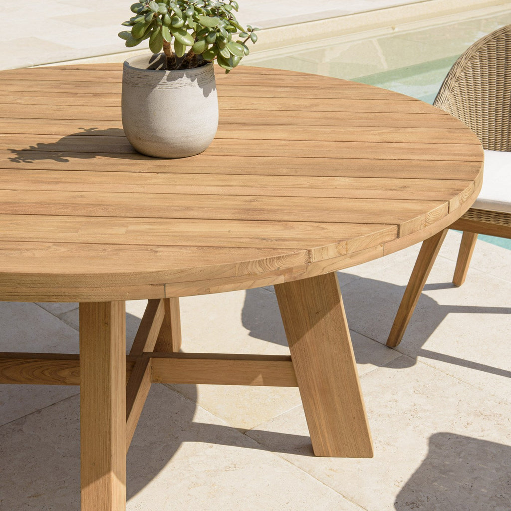 Kally - Table À Manger De Jardin - Marron