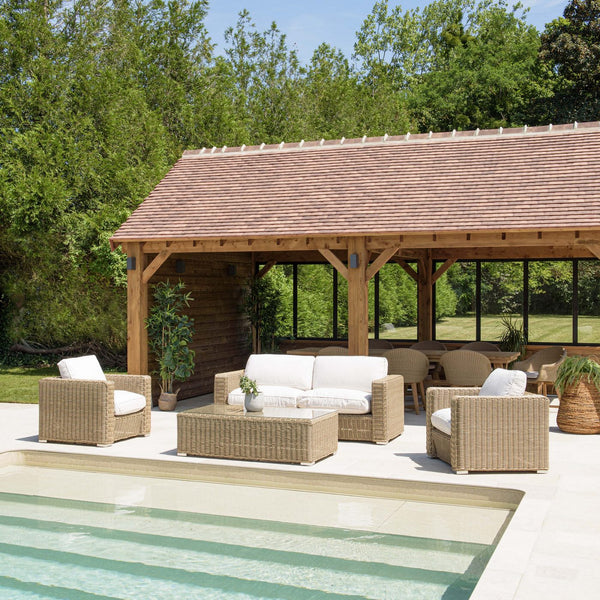 Kally - Salon De Jardin 5 Places - Taupe/Crème