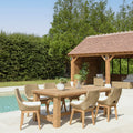 Kally - Salon De Jardin 6/8 Pers - Beige/Ecru/Marron