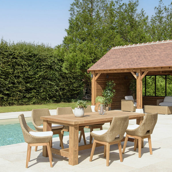 Kally - Salon De Jardin 6/8 Pers - Beige/Ecru/Marron