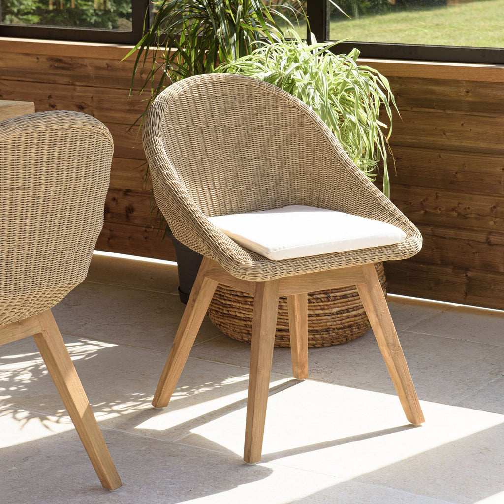 Kally - Salon De Jardin 6/8 Pers - Beige/Ecru/Marron