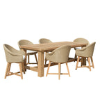 Kally - Salon De Jardin 6/8 Pers - Beige/Ecru/Marron