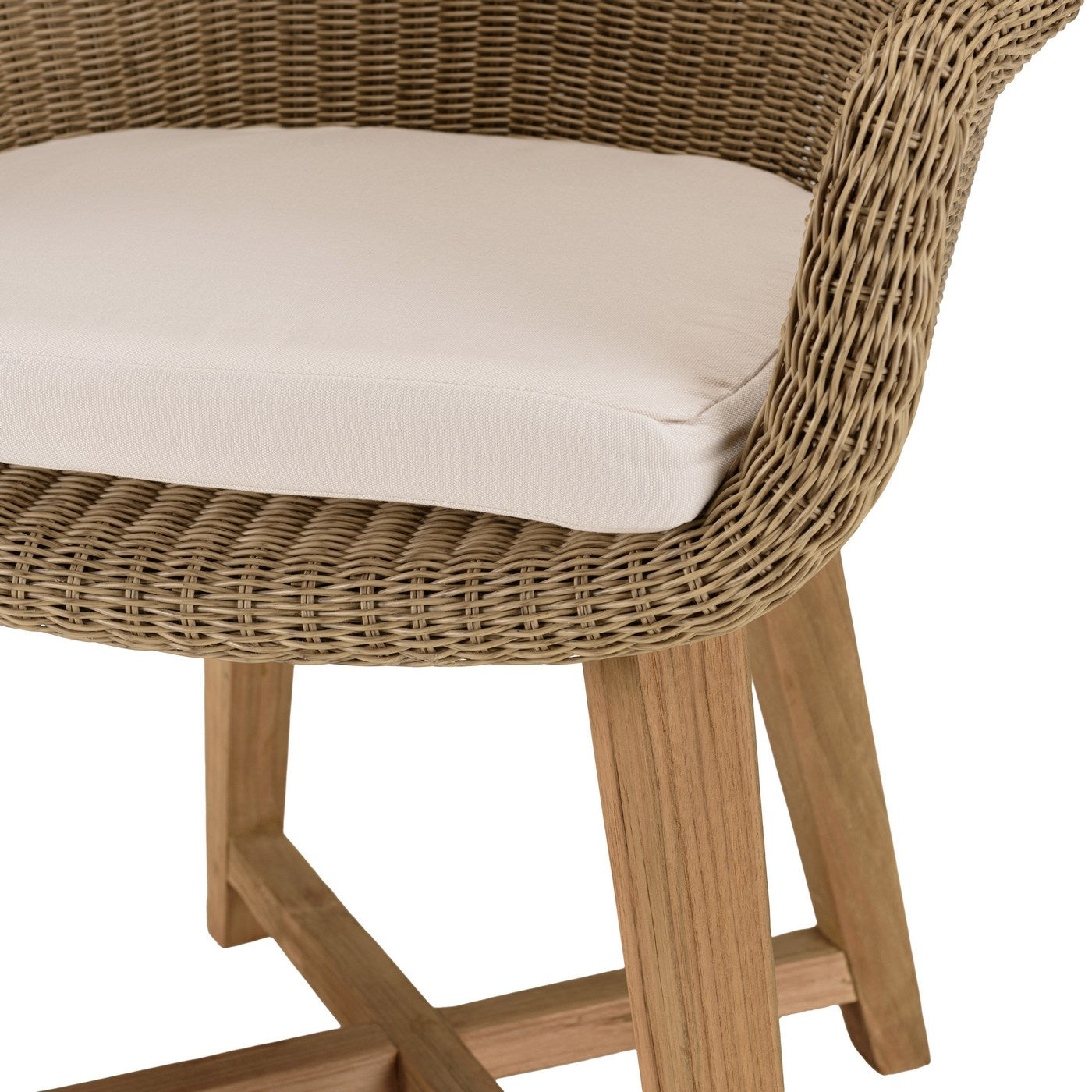 Kally - Salon De Jardin 6/8 Pers - Beige/Ecru/Marron