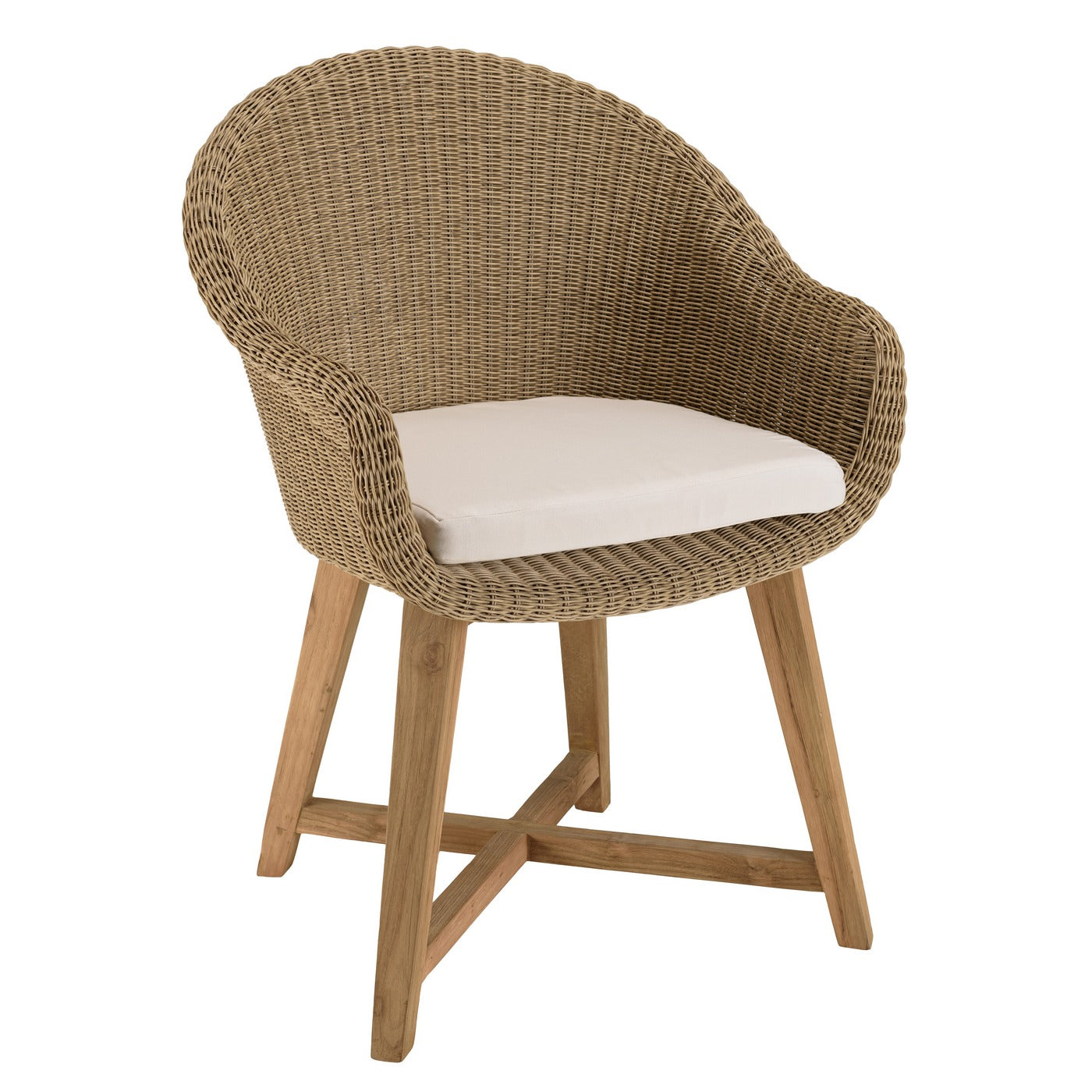 Kally - Salon De Jardin 6/8 Pers - Beige/Ecru/Marron