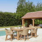 Kally - Salon De Jardin 6/8 Pers - Beige/Ecru/Marron