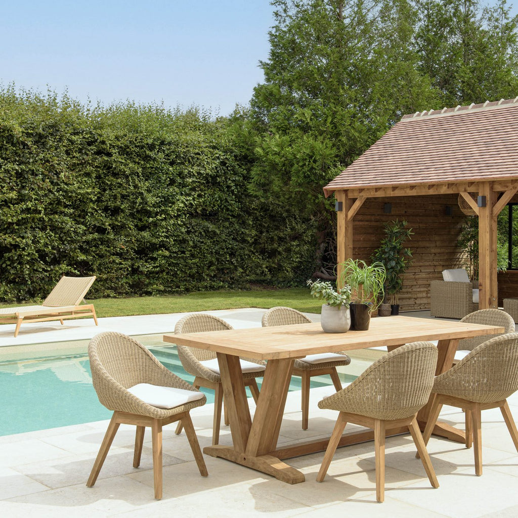 Kally - Salon De Jardin 6/8 Pers - Beige/Ecru/Marron
