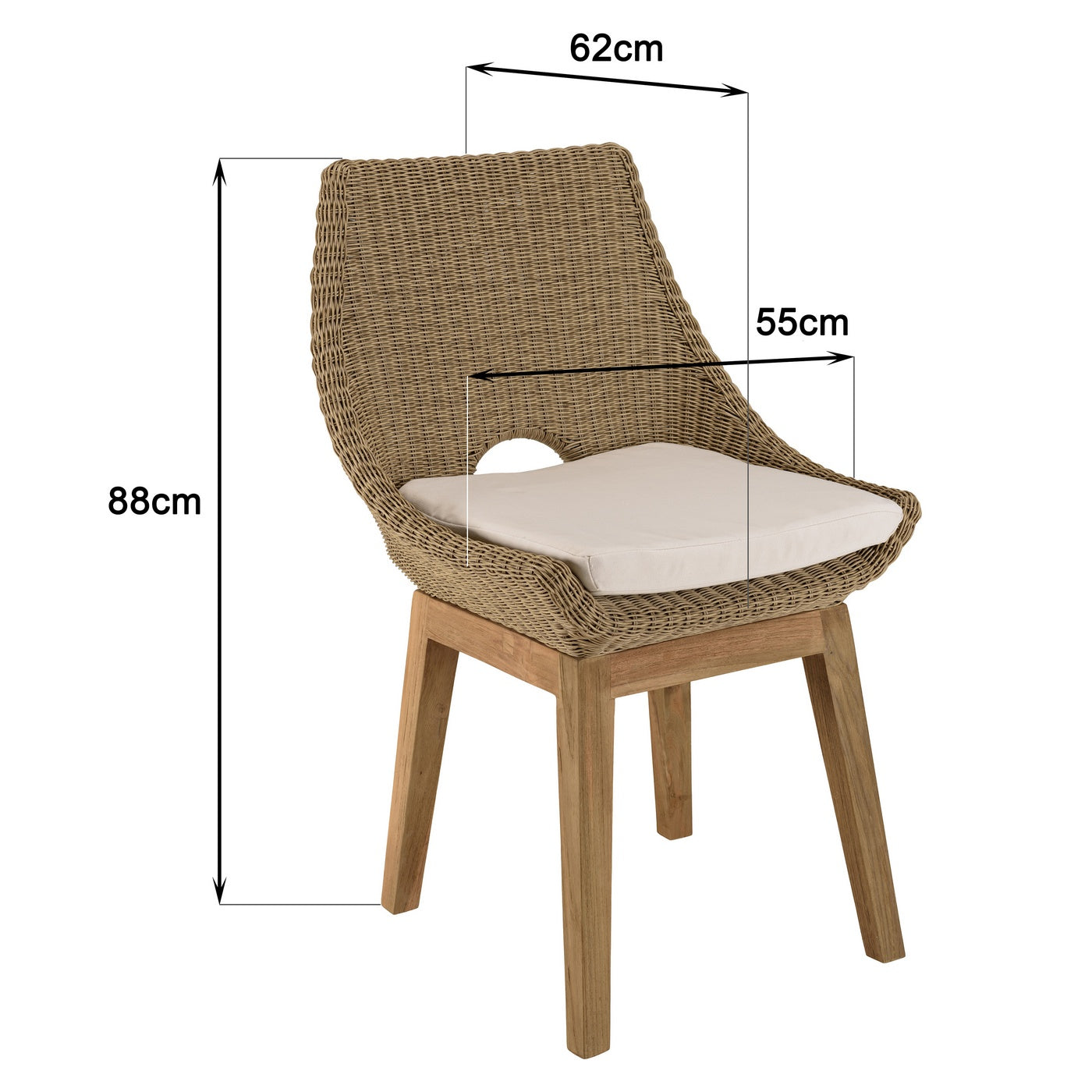 Kally - Salon De Jardin 6/8 Pers - Beige/Ecru/Marron