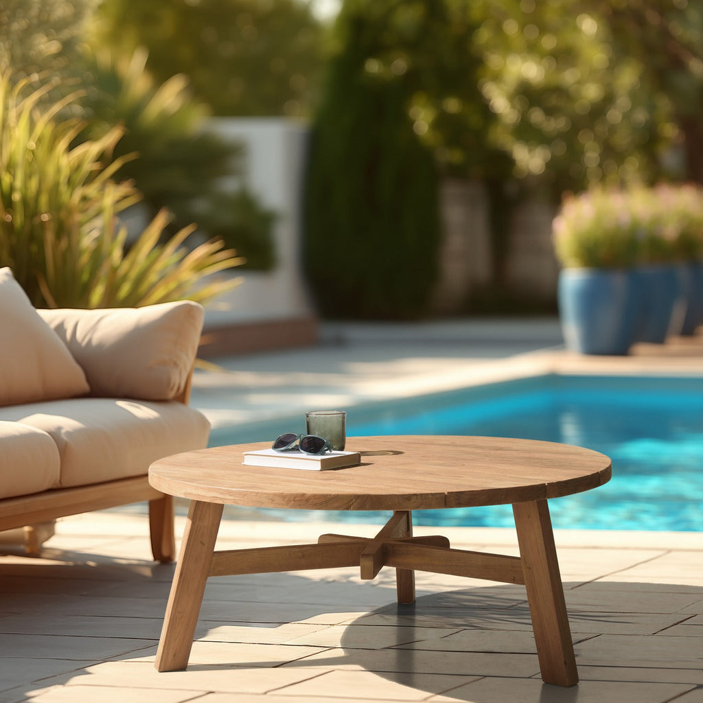 Kally - Table Basse De Jardin - Marron