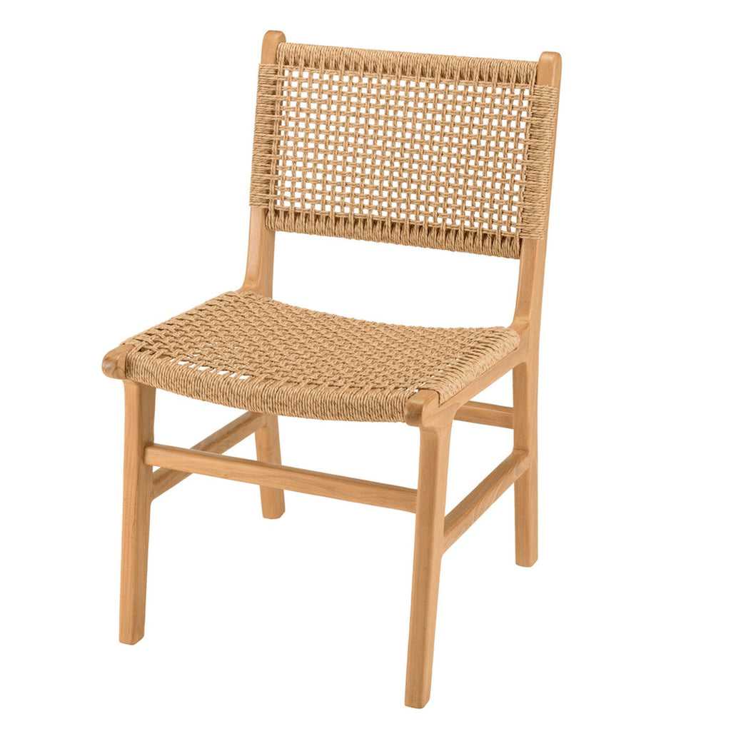 Valeria - Lot De 2 Chaises Jardin - Bois Clair/Beige