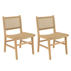 Valeria - Lot De 2 Chaises Jardin - Bois Clair/Beige