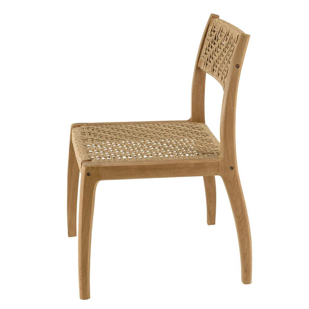 Valeria - Lot De 2 Chaises Jardin - Bois Clair/Beige