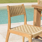 Valeria - Lot De 2 Chaises Jardin - Bois Clair/Beige