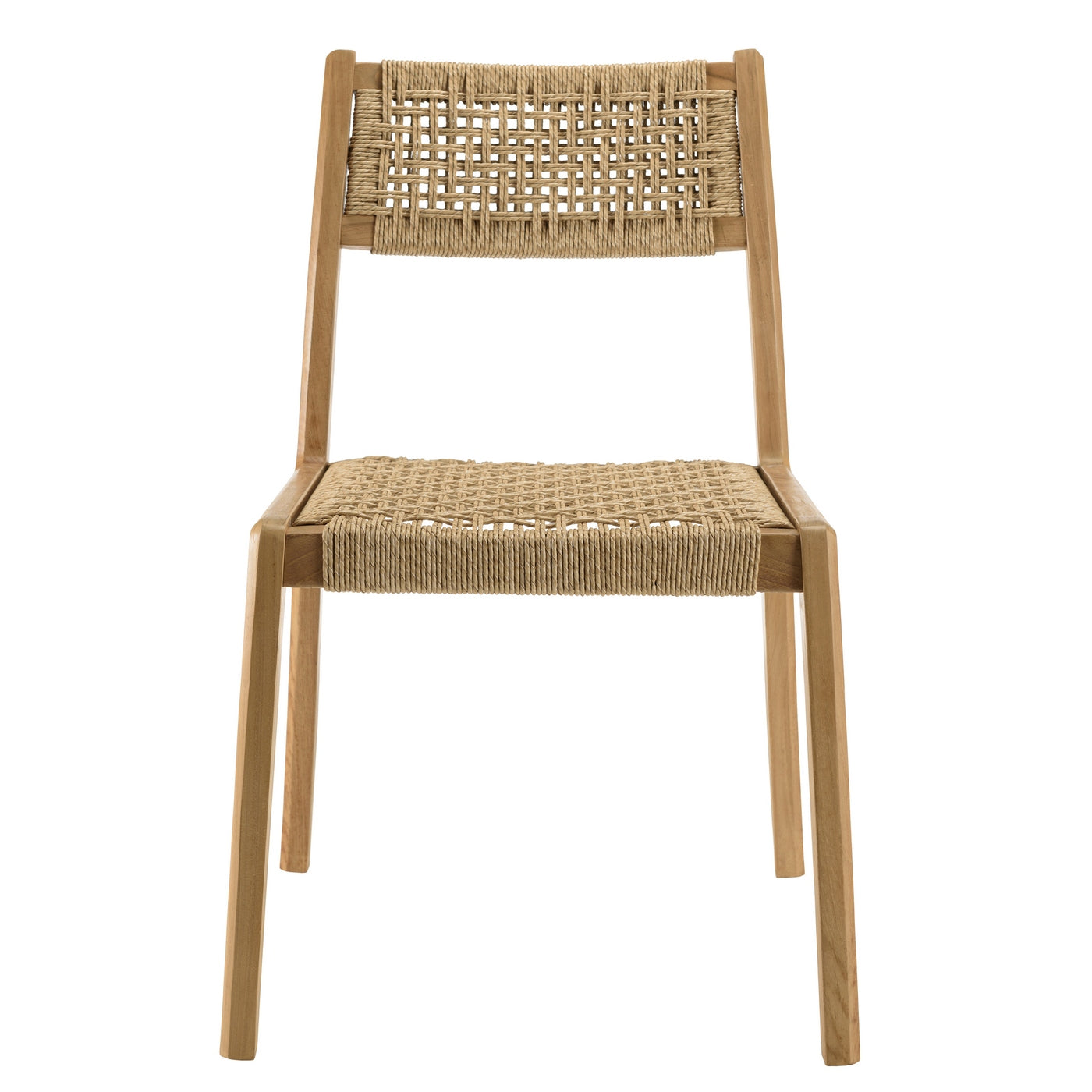 Valeria - Lot De 2 Chaises Jardin - Bois Clair/Beige