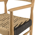 Valeria - Lot De 2 Fauteuils Jardin - Bois Clair/Beige/Noir