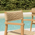Valeria - Lot De 2 Fauteuils Jardin - Bois Clair/Beige