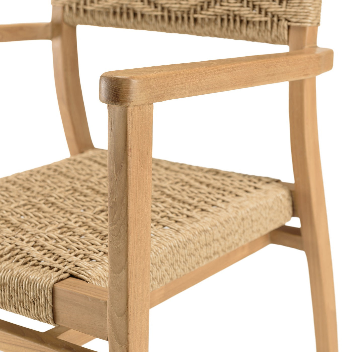 Valeria - Lot De 2 Fauteuils Jardin - Bois Clair/Beige
