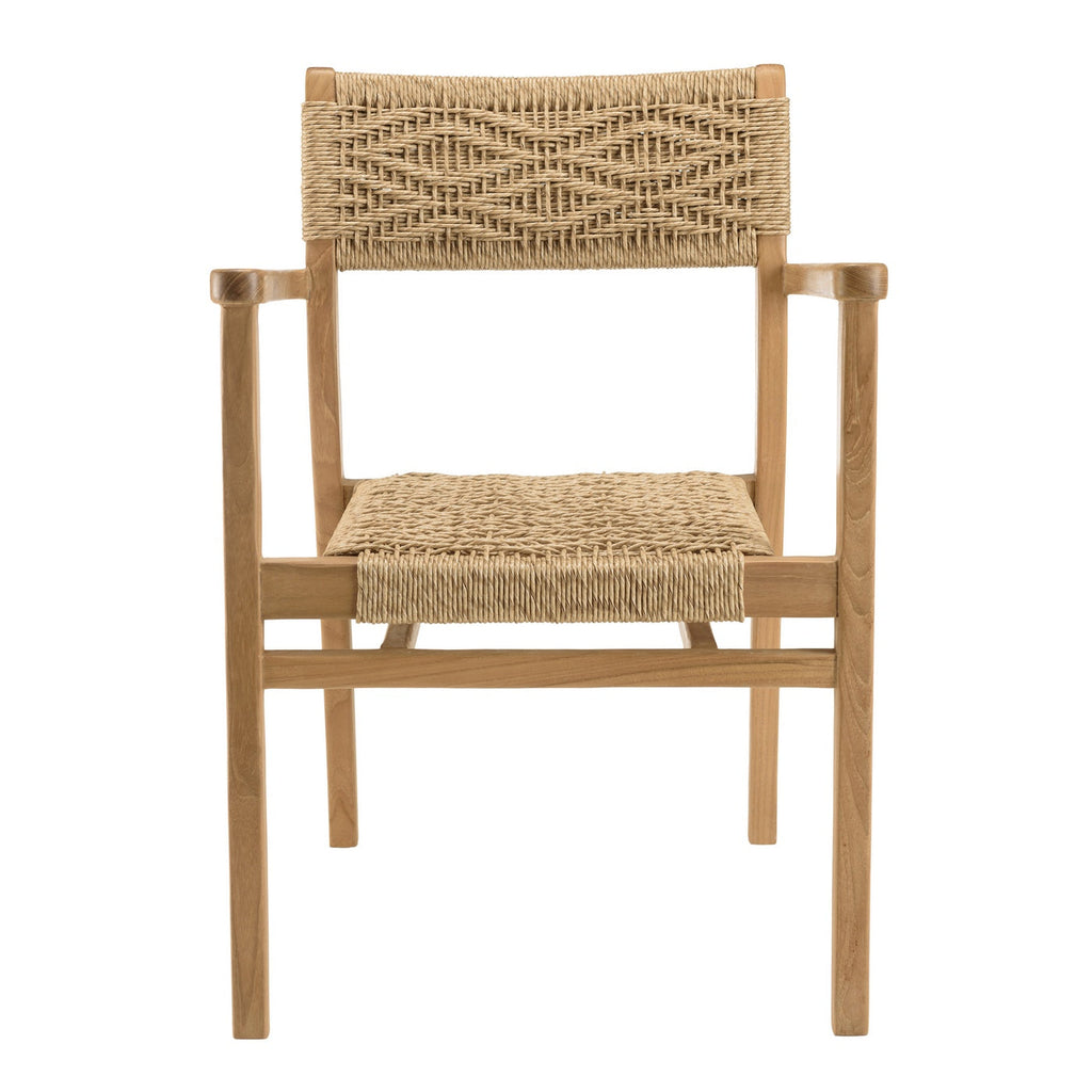 Valeria - Lot De 2 Fauteuils Jardin - Bois Clair/Beige