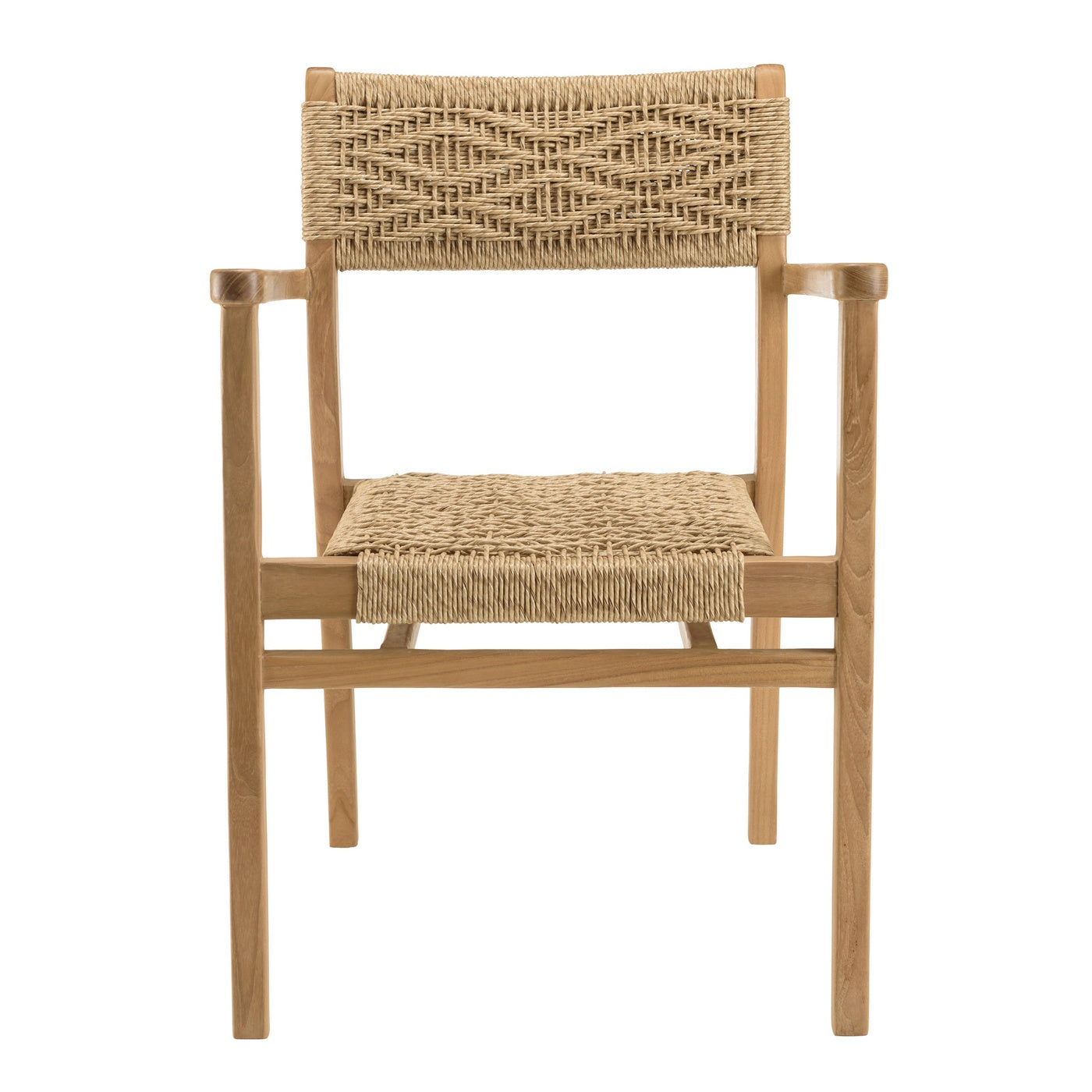Valeria - Lot De 2 Fauteuils Jardin - Bois Clair/Beige