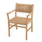 Valeria - Lot De 2 Fauteuils Jardin - Bois Clair/Beige