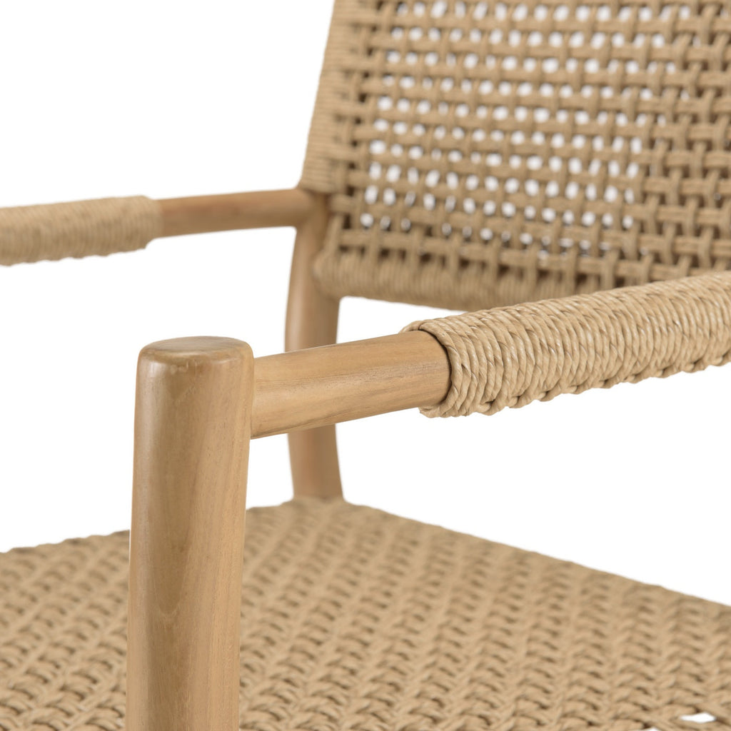 Valeria - Lot De 2 Fauteuils Jardin - Bois Clair/Beige