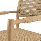 Valeria - Lot De 2 Fauteuils Jardin - Bois Clair/Beige