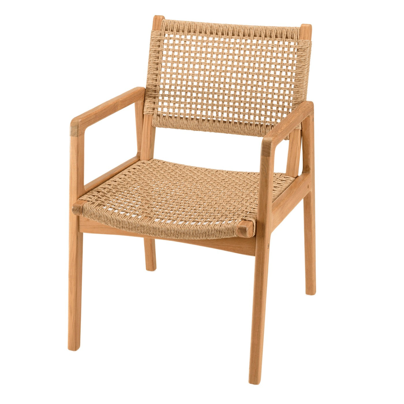 Valeria - Lot De 2 Fauteuils Jardin - Bois Clair/Beige