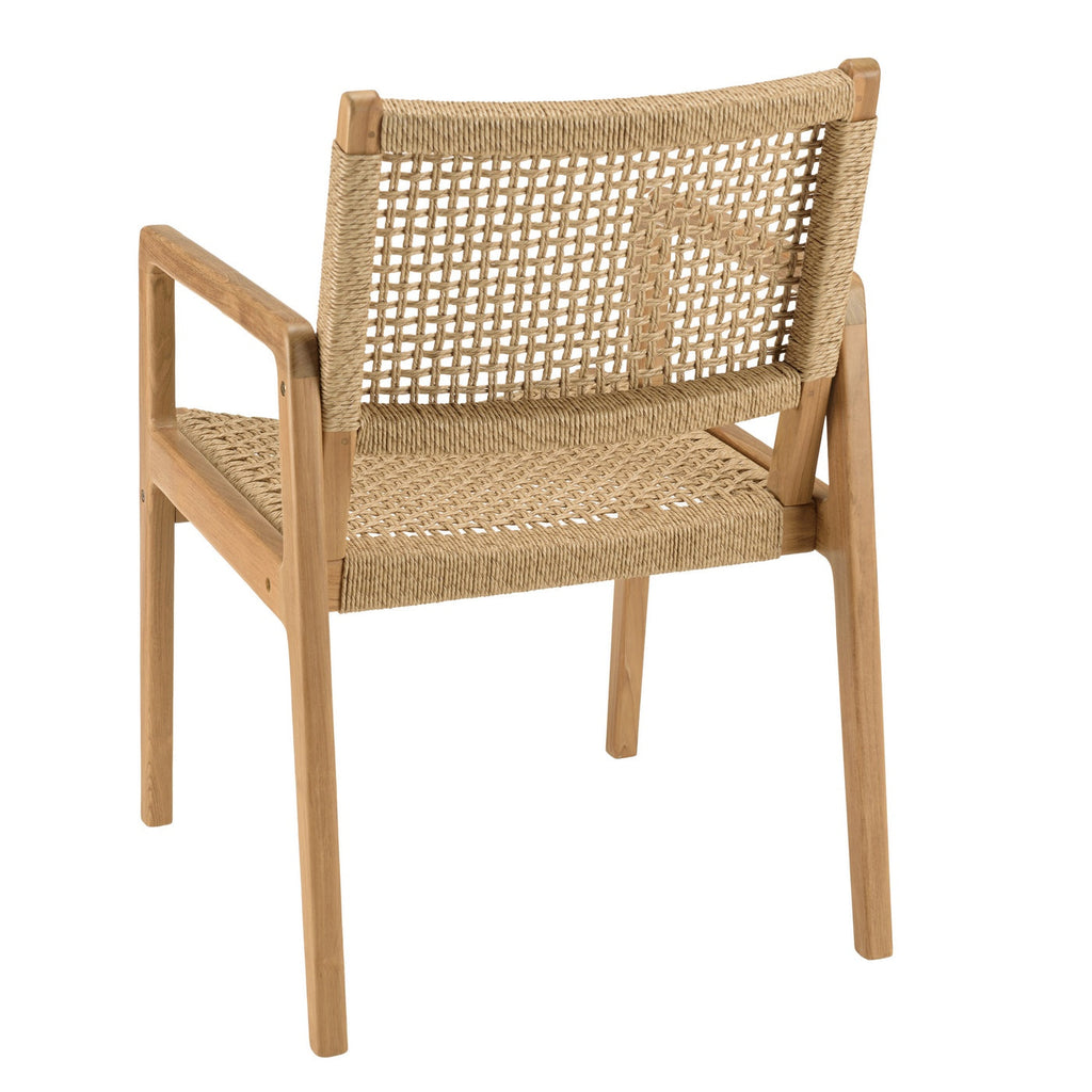 Valeria - Lot De 2 Fauteuils Jardin - Bois Clair/Beige