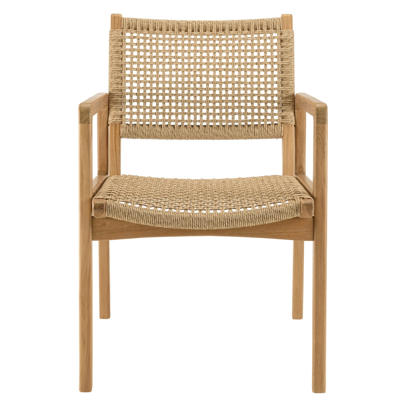Valeria - Lot De 2 Fauteuils Jardin - Bois Clair/Beige