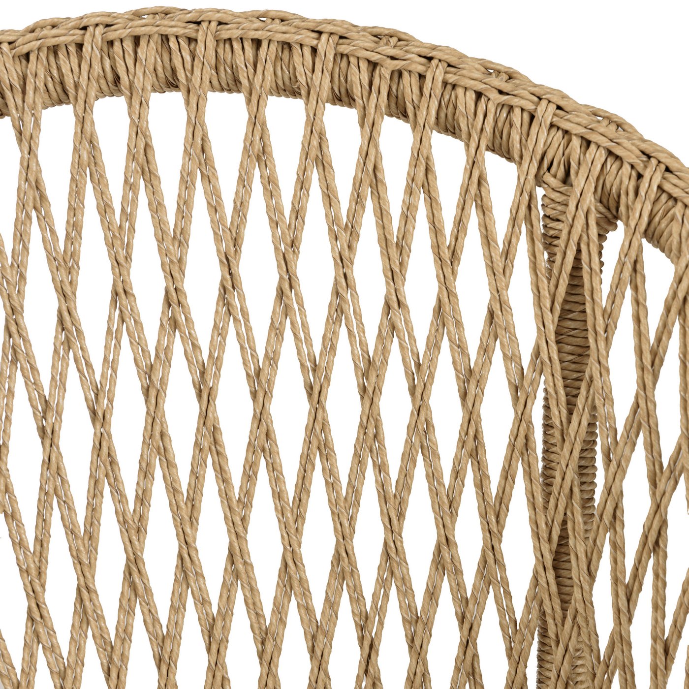 Valeria - Lot De 2 Fauteuils Jardin - Bois Clair/Blanc/Beige
