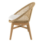 Valeria - Lot De 2 Fauteuils Jardin - Bois Clair/Blanc/Beige