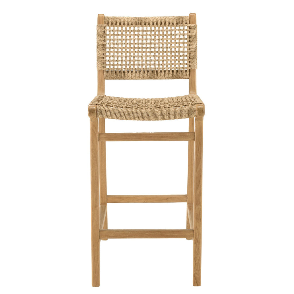 Valeria - Lot De 2 Tabourets Bar De Jardin - Bois Clair/Beige