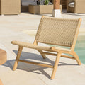 Valeria - Lot De 2 Fauteuils Jardin - Bois Clair/Beige
