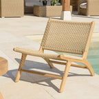 Valeria - Lot De 2 Fauteuils Jardin - Bois Clair/Beige