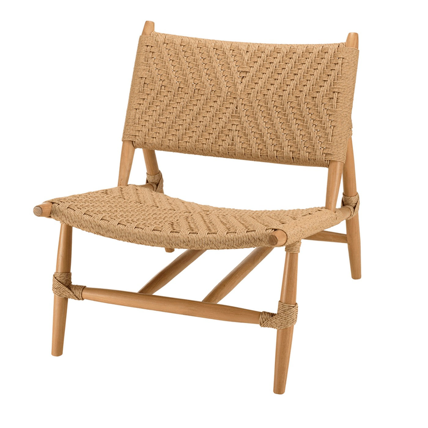 Valeria - Lot De 2 Fauteuils Jardin - Bois Clair/Beige