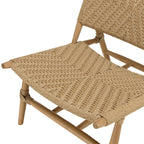 Valeria - Lot De 2 Fauteuils Jardin - Bois Clair/Beige