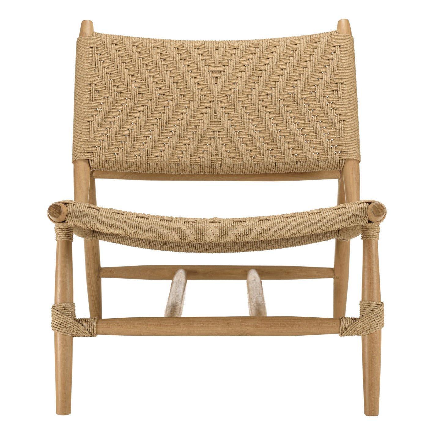 Valeria - Lot De 2 Fauteuils Jardin - Bois Clair/Beige