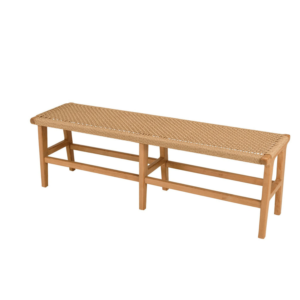 Valeria - Banc De Jardin 3 Places - Bois Clair/Beige