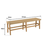 Valeria - Banc De Jardin 3 Places - Bois Clair/Beige