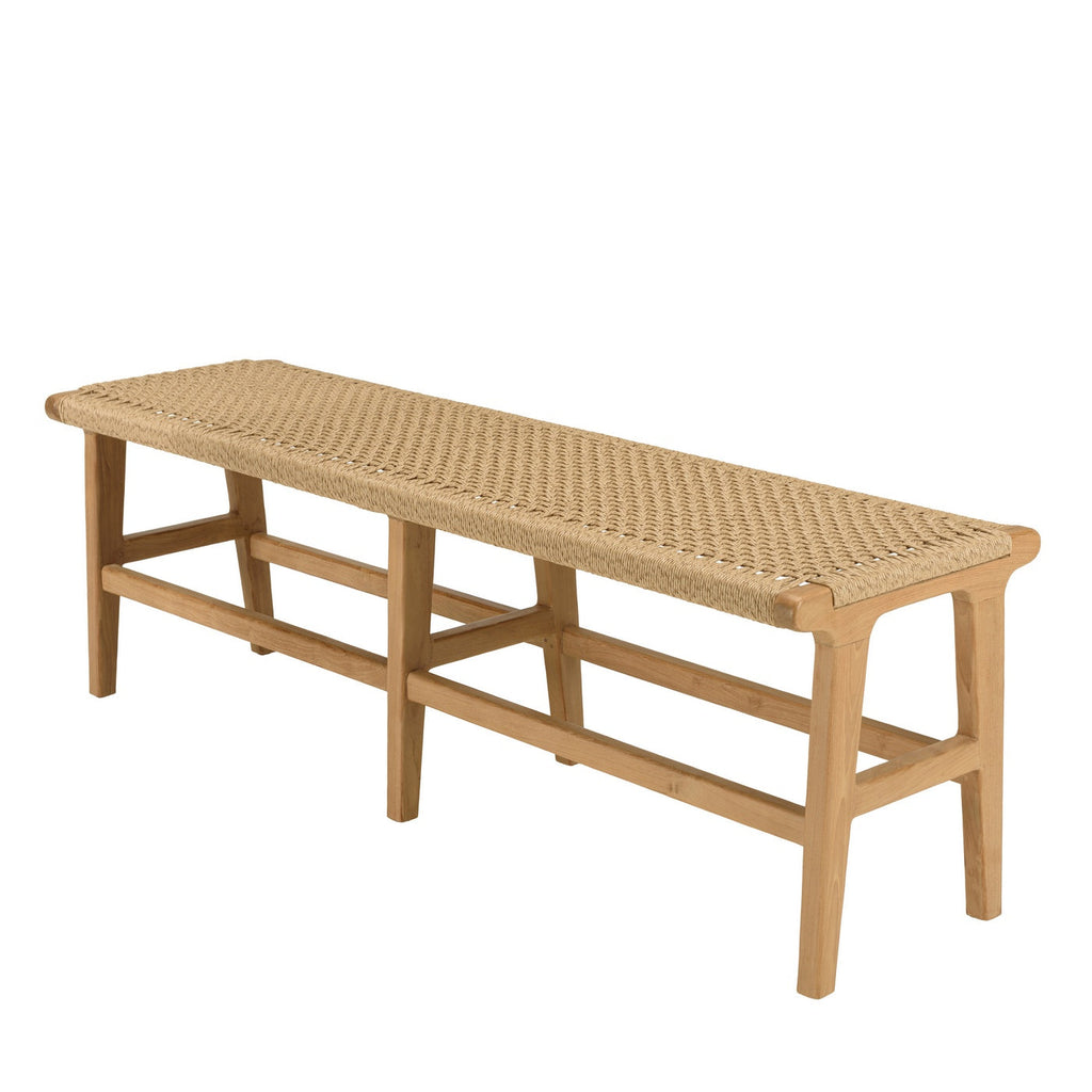 Valeria - Banc De Jardin 3 Places - Bois Clair/Beige