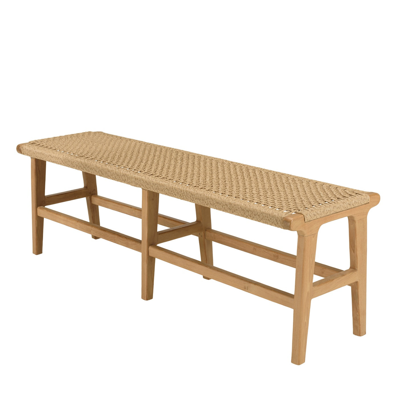 Valeria - Banc De Jardin 3 Places - Bois Clair/Beige